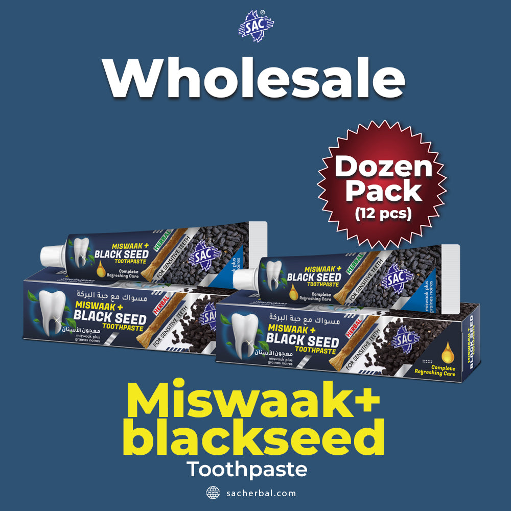 Meswak With Blackseed ToothPaste 125gm (Dozen Pack 12 pcs)