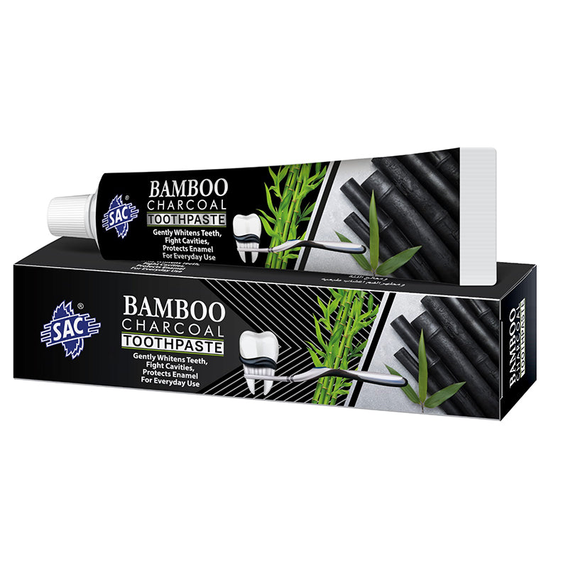 SAC Bamboo Charcoal Toothpaste - 125gm (Dozen Pack 12 pcs)