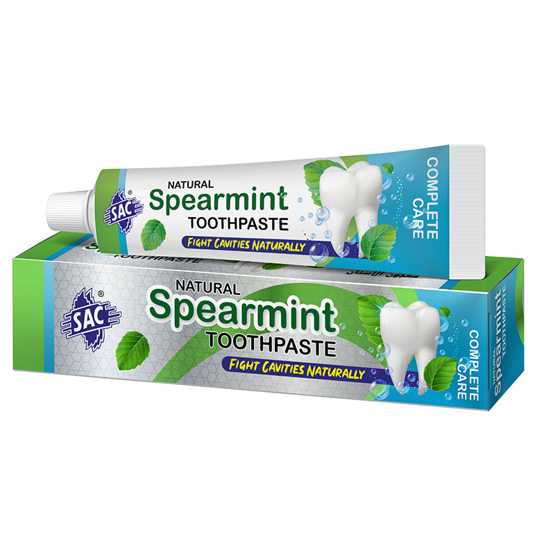 SAC Natural Spearmint Toothpaste - 125gm (Dozen Pack 12 pcs)